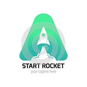 Vertical Start Rocket Logo