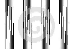 Vertical stripe of regular pattern. Set 34