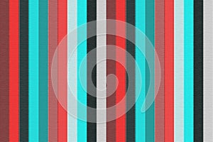Vertical striped colorful fabric textured vintage background and