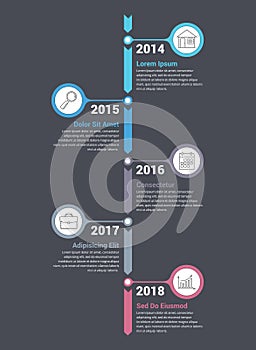 Vertical Timeline Infographics