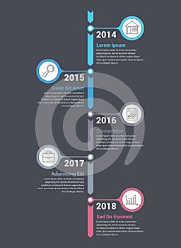 Vertical Timeline Infographics photo