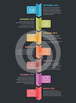Vertical Timeline Infographics