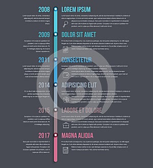 Vertical Timeline Infographics