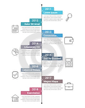 Vertical Timeline Infographics