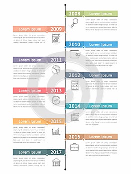 Vertical Timeline Infographics