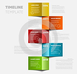 Vertical timeline template