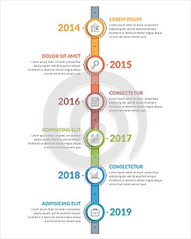 Vertical Timeline Template