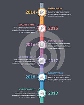 Vertical Timeline Template