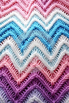 vertical top view pastel knitted wool fabric macro texture background, weave patterned surface