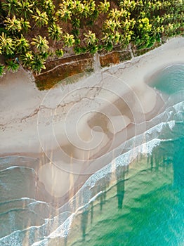 Vertical top view of Takatuka Island in the Sipalay Negros Occidental, Philippines photo