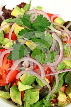 Vertical Of A Tossed Salad photo