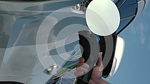 Vertical video of Car solar panels