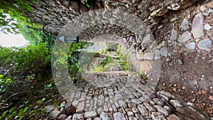 Vertical video. The ruins of the old city Bar or Stari Grad. A destroyed ancient settlement close to the contemporary