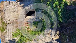 Vertical video. The Vrmac Fort, abandoned Austrian fortress in Montenegro on a mountain between the cities of Kotor and