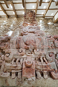 Vertical View of Balamku Frieze