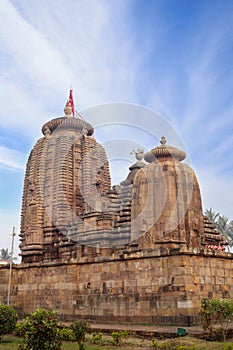 Vertical View at the Brahmeswara Temple in Bhubaneswar - Odisha, India