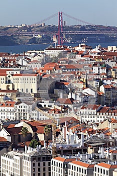 Vertical view of Lisbon