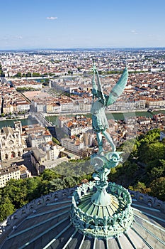 Vertical view of Lyon photo