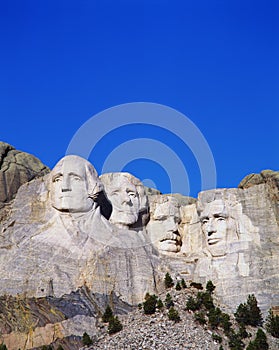 Vertical view of Mt. Rushmore, SD