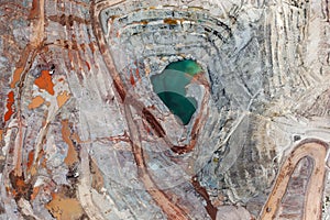 Vertical view of Open Pit Mining