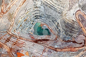 Vertical view of Open Pit Mining