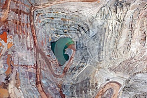 Vertical view of Open Pit Mining