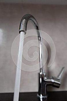 Vertical view on tap