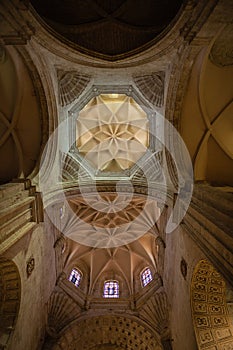 Vertical view of the upper archs, domes and architectural design