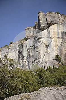 The vertical walls of the stone of Bismantova