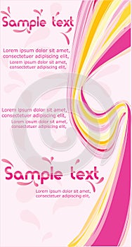 Vertical wave pink design template