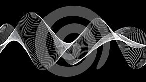 Vertical white lines forming wave pattern on black
