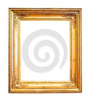 Vertical wide old ornamental picture frame cutout