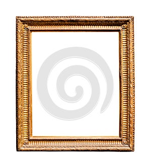 Vertical wide vintage wooden picture frame