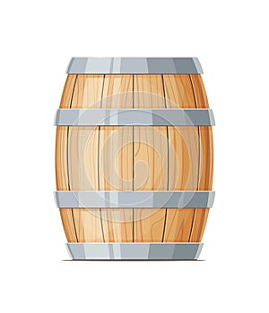 Vertical Wooden barrel for wine or beer