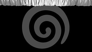 Vertically opening curtain, with alpha mask. A beautiful stage curtain for a theater or opera stage