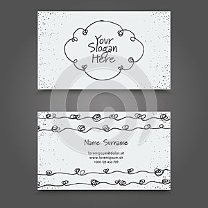 Vertor Visit Card Template Design.