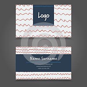 Vertor Visit Card Template Design.