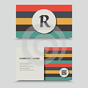 Vertor Visit Card Template Design.