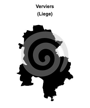 Verviers outline map