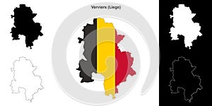 Verviers outline map
