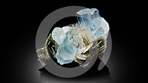 Very aesthetic aquamarine with muscovite specimen from Nagar Pakistan