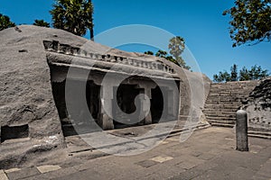 Very Ancient Place, The Tiger Cave is a rock-cut temple, Rockcut Shiva Temple (Excavated) located near Mahabalipuram photo