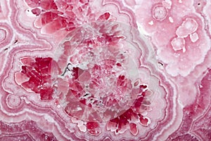 Rhodochrosite rose-colored mineral, Close up. photo
