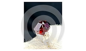 very beautiful Almandine garnet jpg image specimen form Skardu pakistan