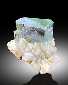 Very beautiful Aquamarine With Albite feldspar Mineral specimen from Skardu pakistan