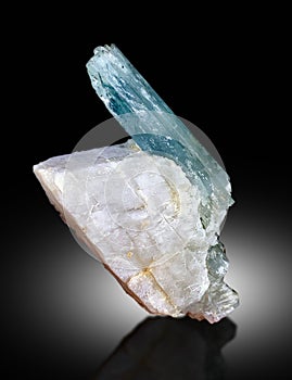 Very beautiful Aquamarine With Microcline Feldspar Mineral specimen from Skardu pakistan