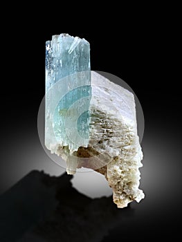 Very beautiful Aquamarine With Microcline Feldspar Mineral specimen from Skardu pakistan