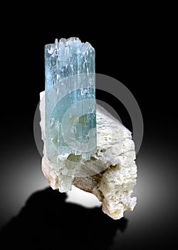 Very beautiful Aquamarine With Microcline Feldspar Mineral specimen from Skardu pakistan