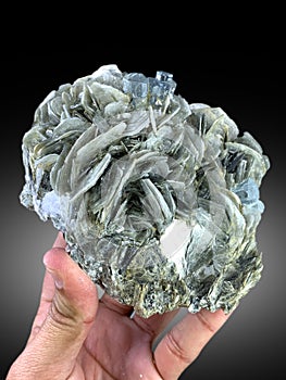 very beautiful aquamarine with muscovite matrix mineral specimen from Pakistan