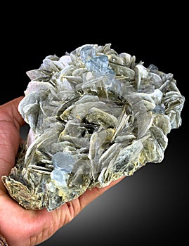 very beautiful aquamarine with muscovite matrix mineral specimen from Pakistan